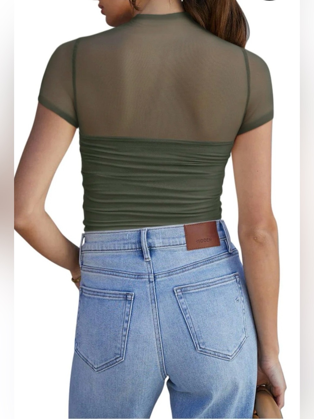 ReoRia Veiled Allure High Neck Top Women’s Size Medium - Picture 2 of 8